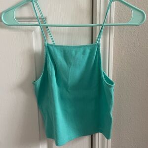 Teal crop top